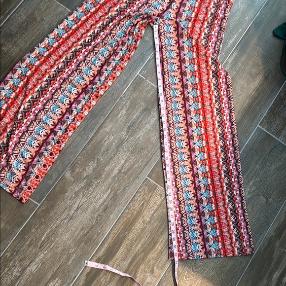 Boston Proper Red and Pink Geometric Jumpsuit - Picture 9 of 10